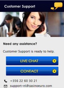 CasinoEuro Klantenservice